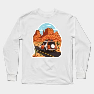 Desert Drive: Cruising Through Endless Sands Long Sleeve T-Shirt